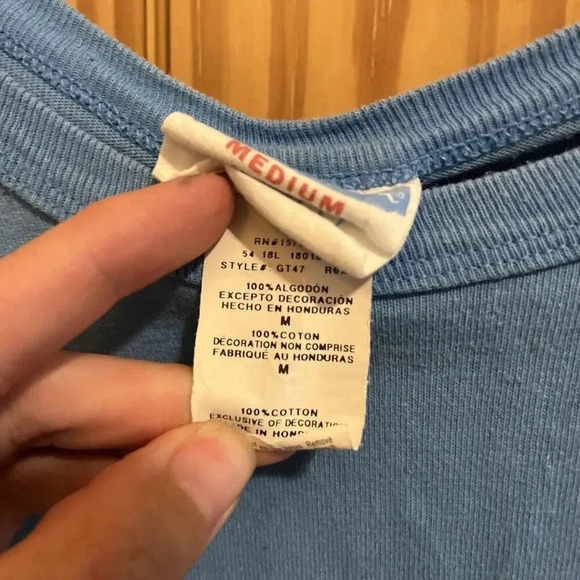 Champion Adult Medium Light Blue Branded Long Sleeve Shirt Style GT47 R6X - Picture 3 of 7